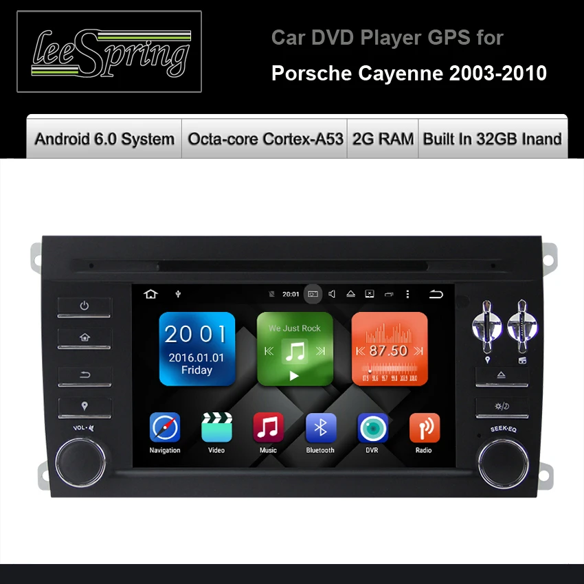 Android 6 0 Operation System Built In 32GB Inand 2G RAM Car DVD Player for Porsche