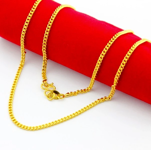 2014 new female fashion jewelry design gold Singapore chain vacuum 24 k