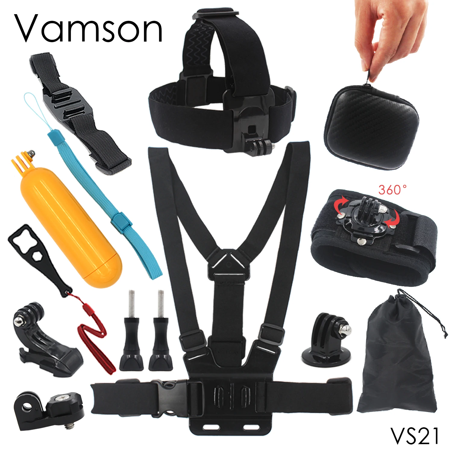  Gopro Hero 5 Accessories Set Go Pro Kit Mount For SJ4000 Hero 4 3 2 1 Black Edition SJCAM M10 Go pro Hero5 4 3+ Xiaomi Yi VS21 