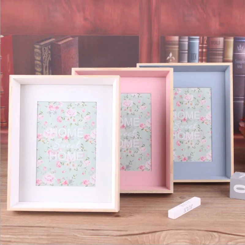 Three dimensional Photo Frame Modern Minimalist Set 7 Inch Wooden Photo