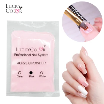 

Acrylic Powder Crystal Nail Polymer UV Gel Design For Nail Extension Tips False Nail Art 1 Pack 100g Pink Clear White 3 colors