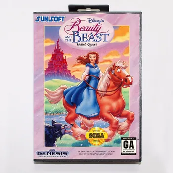 

Beauty and the Beast Belle's Quest Game Cartridge 16 bit MD Game Card With Retail Box For Sega Mega Drive For Genesis