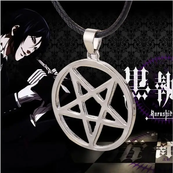 

Europe and the United States hot jewelry animation 3D black deacon PENTAGRAM NECKLACE symbol of Satan