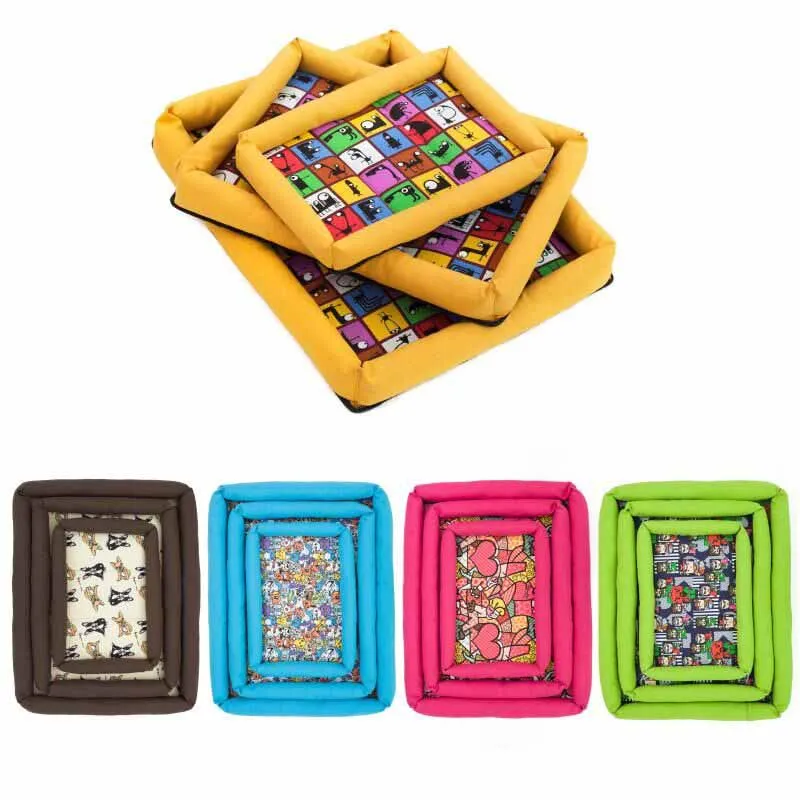 

Lovely Pinkycolor Pet Dog Mat Cartoon Positive And Negative Uses Cooling Dog Bed Summer Breathable Dog Sleeping Bed Sofa
