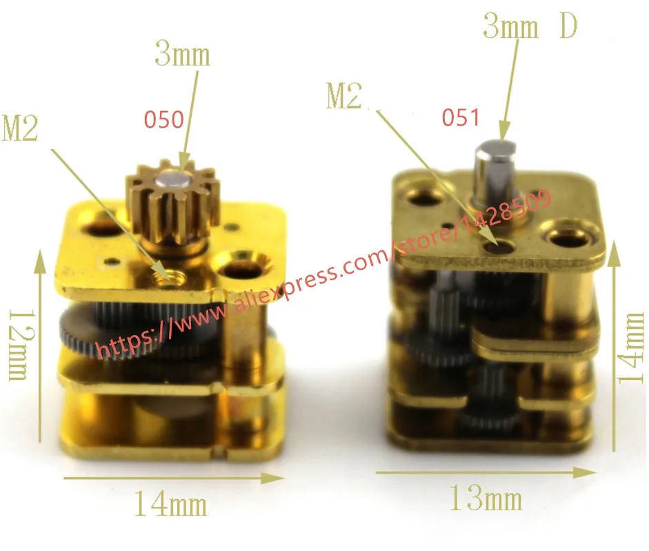 

1 Pcs hight quanlity 0.5 modulus metal Micro copper change speed gear box and reduction gearbox for the robot motor