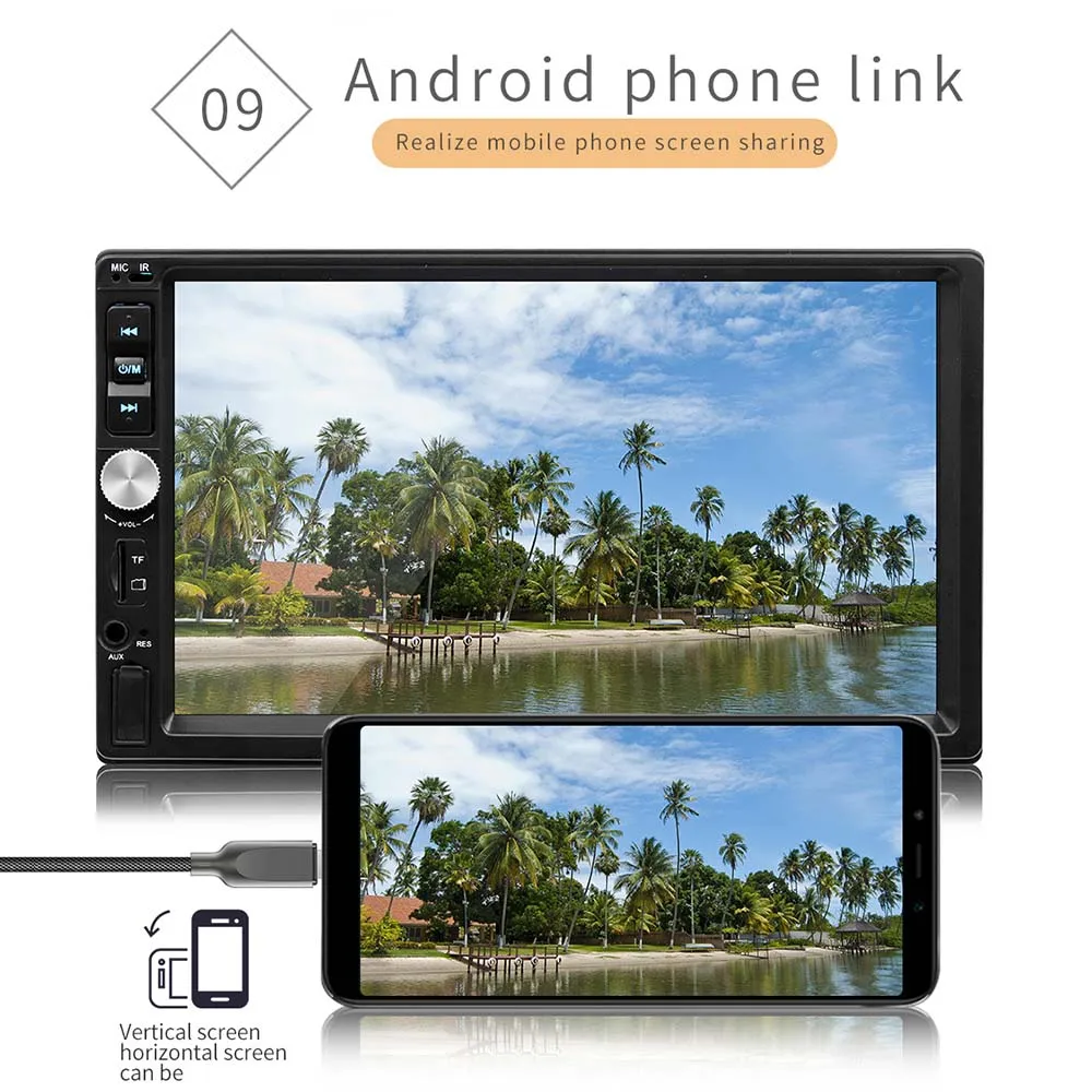Автомобильный радиоприемник Bluetooth автомобильный mp5 плеер Авторадио 2 Din Mirrorlink