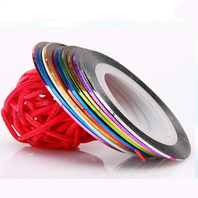 10 colors 1MM Width Metal Tinsel laser Chenile Glittering Tape Line For Fly Tying Bugs Larve Midge Body Head Decorate Material