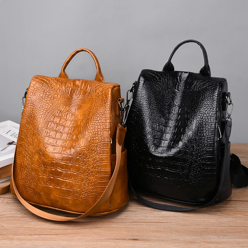Винтажный женский рюкзак, мягкие кожаные школьные сумки для девочек, женский простой стильный рюкзак, Большая вместительная сумка на плечо для отдыха
