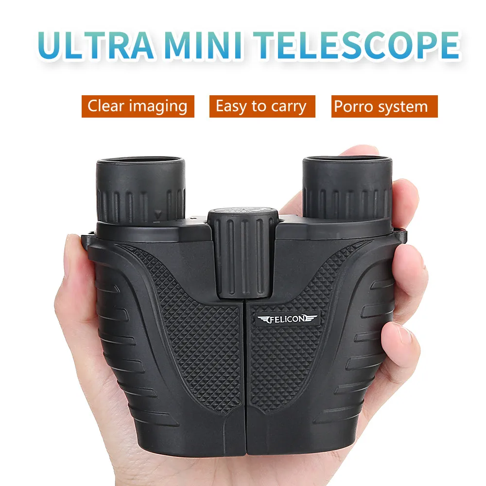 FELICON في الهواء الطلق البسيطة 10X25 المحمولة HD مناظير البصر-رؤية Telescop تلسكوب للصيد الرياضة المعيشة للماء 5.29
