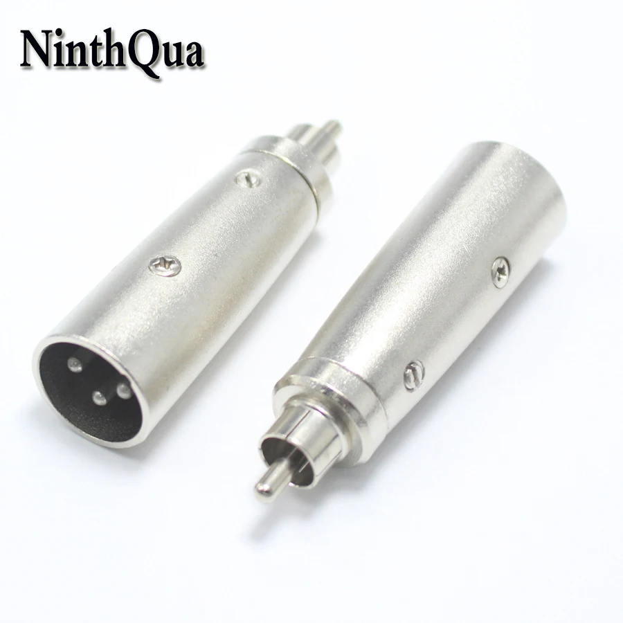 

NinthQua 1pcs RCA Male Plug to XLR 3Pin Plug AV Audio Connector MIC Male Plug Karaoke Speaker Adapter