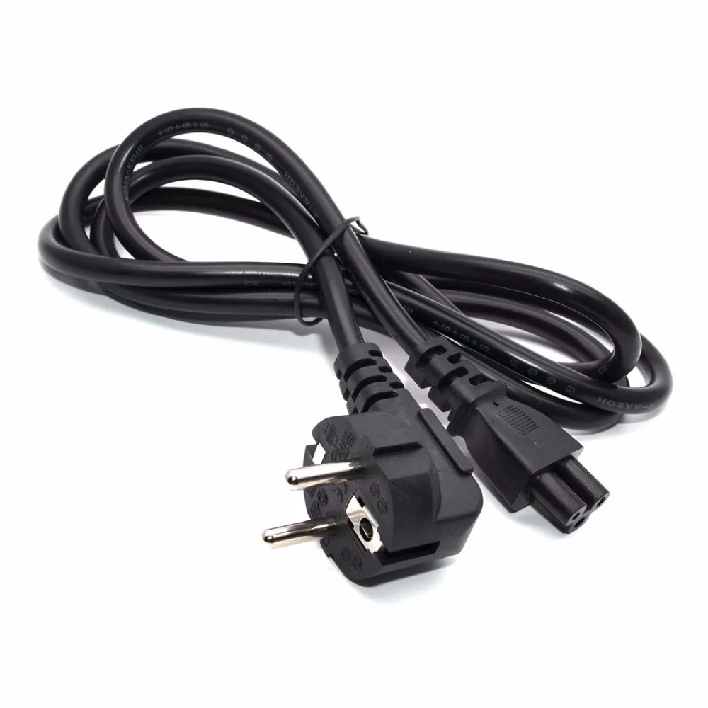 5 футов C5 Cloverleaf Lead to EU 2 Pin AC Plug Кабель питания свинцовый Шнур PC Monitor|Электрические