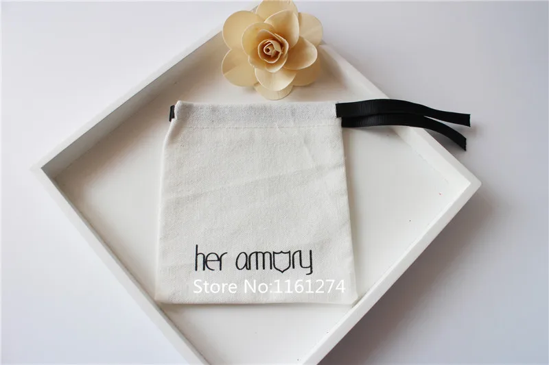 

cotton jewelry pouches Customized Logo cotton gift Bags wedding Gift bags Jewelry gift pouch Free Shipping