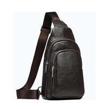 Полностью зернистая, натуральная воловья кожа, Мужская нагрудная сумка, мужская сумка через плечо из натуральной кожи, N056