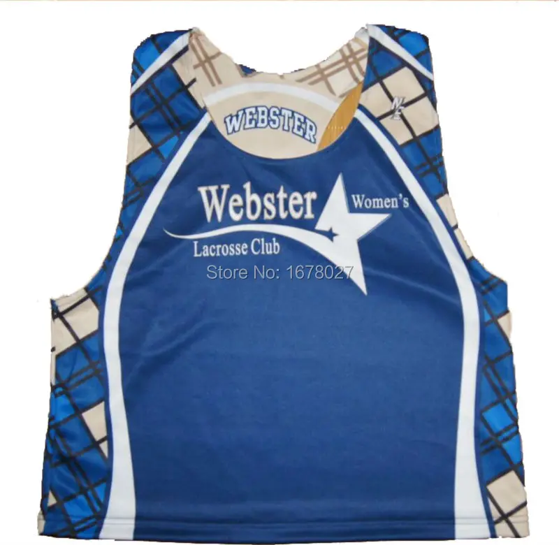 

High quality cheap custom sublimation lacrosse pinnies