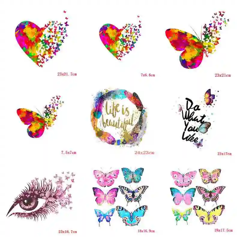 Prajna разноцветное сердце «любовь» Переводные Винил передачи тепла гладильная Термальность наклейки на футболка для девочек «сделай сам» Летний стиль патч