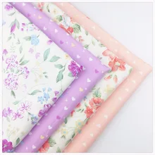 Цветочное сердце напечатано Сделай Сам хлопчатобумажная ткань для шитья стеганая кукольная ткань ручной работы Рукоделие материал Telas для Лоскутной Ткани