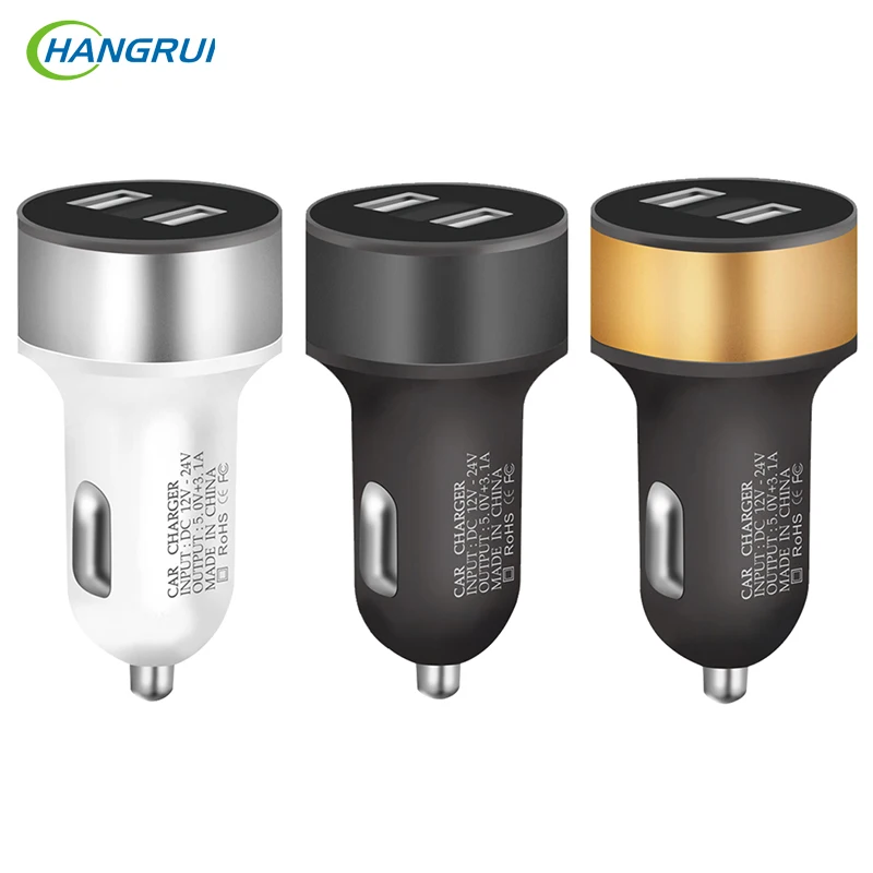 Hangrui Universal USB Car Charger for iPhone x 8 7 6S Plus Dual USB smartPhone Car-charger Adapter charger For Samsung S8 s8plus