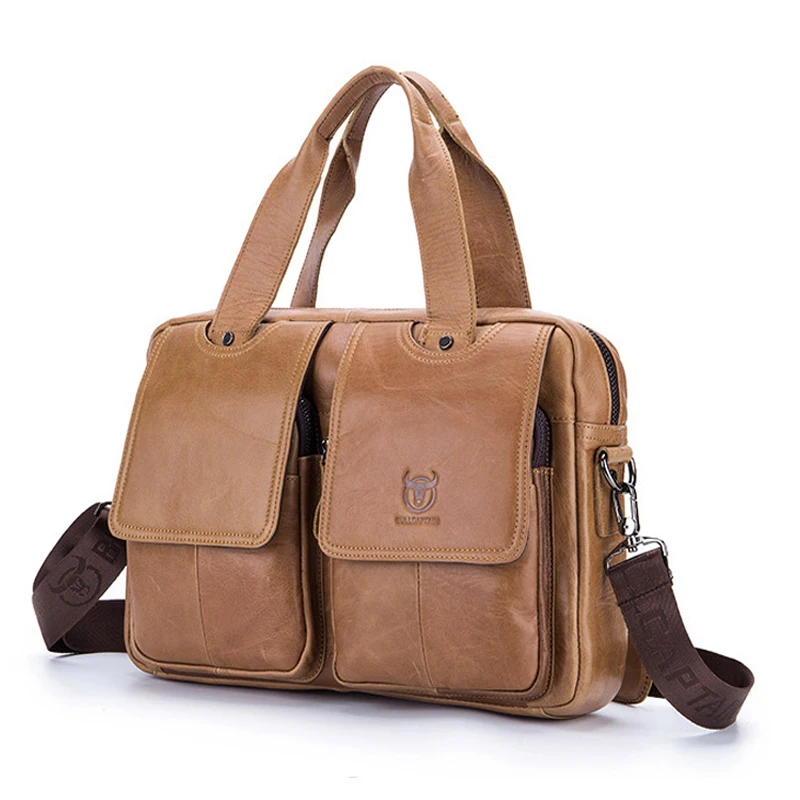 Классический дизайн, большой размер, мужской портфель из натуральной кожи, Повседневная Деловая мужская сумка, офисный портфель, сумки для ноутбука, дорожная сумка