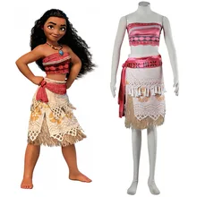 Moana Cosplay Costume Sexy Princess Costume Halloween Suit Movie Moana Costume Adult Women Party Dress Skirt Custom Made hot