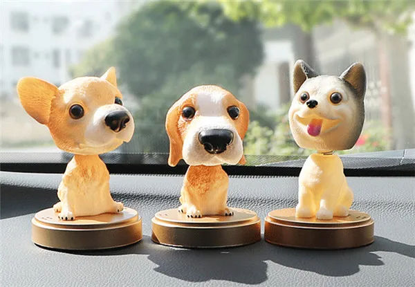 Car Ornament Nodding Dog Air Freshener Auto Perfume Decoration Bobblehead Dog Dash Toy Car Rocking Shaking Head Dog Air Purifier