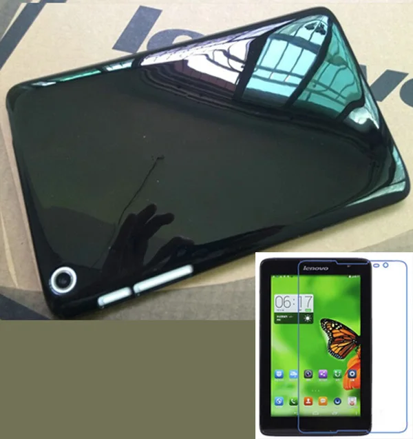

1x Screen Protector , Luxury Soft Silicone Rubber Protective Shell TPU Gel Case Cover For Lenovo IdeaTab A8-50 A8 50 A5500 8