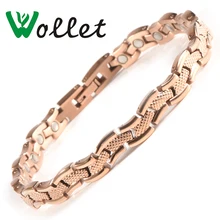 Wollet ювелирные изделия вода волна чистый титан магнитный браслет для женщин Модный магнит медь забота о здоровье лечебная энергия