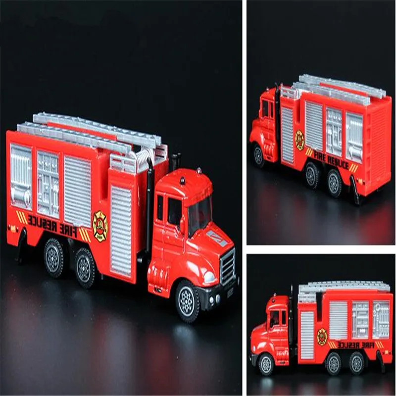 Mini Small Fire Engine Truck Toy with Extending Ladder  Go Action (1)
