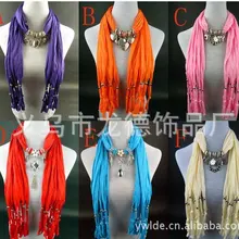 Ювелирные изделия Красочные шарфы с косами ожерелье кулон шарф женский полиэстер 60 шт