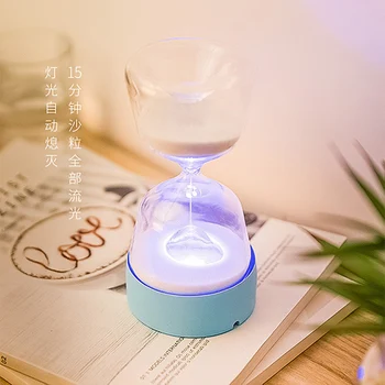 

Home Decoration Home Night Light Hourglass 15 Minutes Timer 3 Color Switching Lighting Home Decor Hogar Accessories