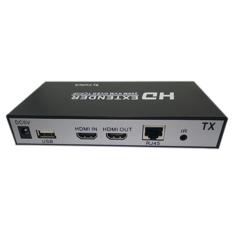 HDMI KVM удлинитель 200 м USB HDMI IR KVM удлинитель от CAT5e/6 Поддержка TCP/IP Поддержка одного режима точка-ко-много и Каскадное подключение