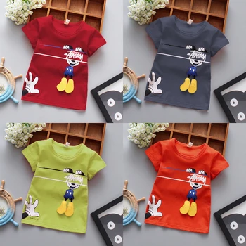 

Baby Toddler Children Infant Boy Girl Kids Short-sleeved T-shirt colorful Shirts Cartoon Clothes Tshirt Tops Tees