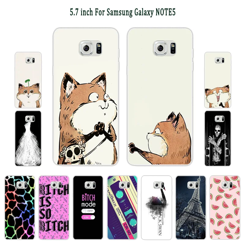 Для samsung Galaxy Note 5 Сезам fox чехол 7 &quotсиликоновый для note5 N9200 тонкий гель ТПУ Защитная