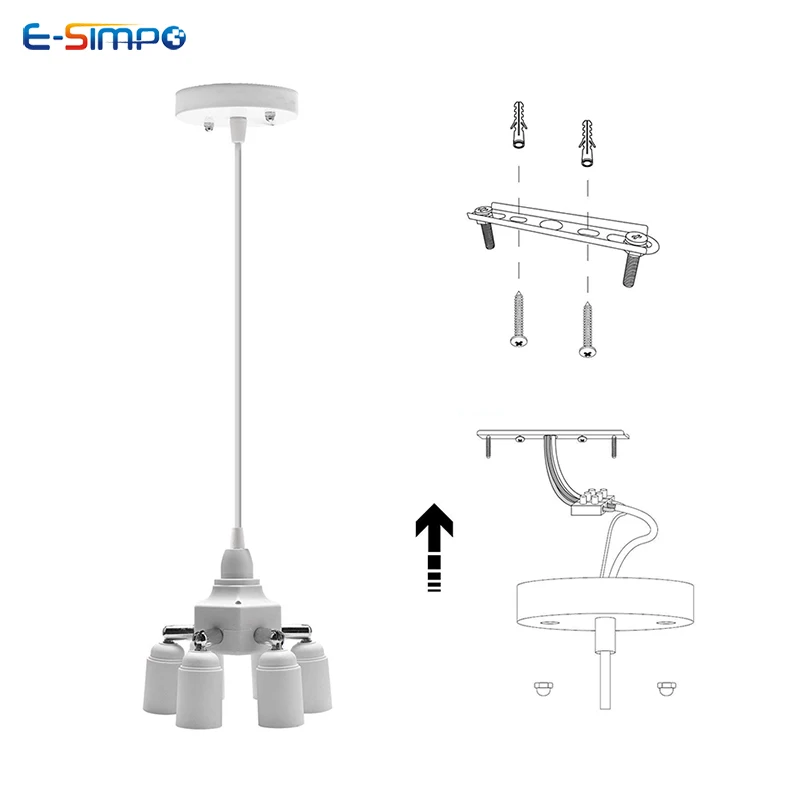 Высокое качество E26 E27 подвесной светильник лампа адаптер держатель Гнездо разветвитель 7 в 1 или 4 в 1 регулируемый
