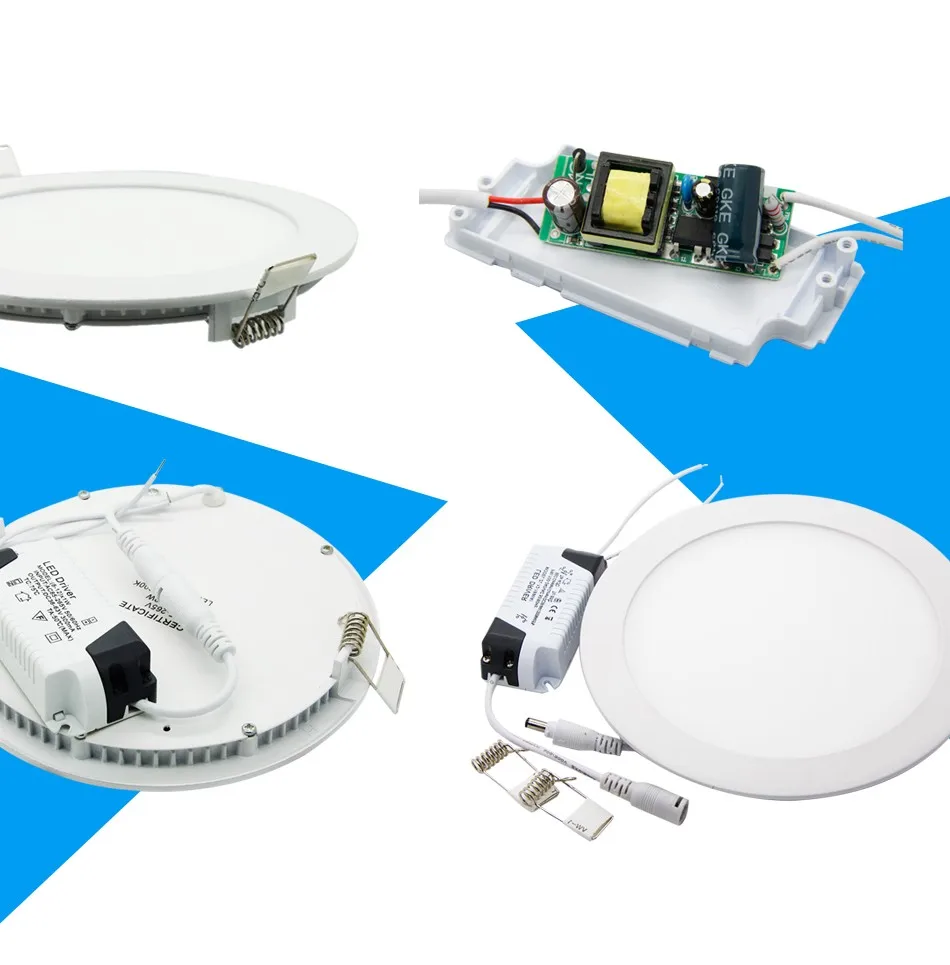 EPSCH Ultra thin Design 3W 4W  6W 9W 12W 15W 18W 24w LED Ceiling Recessed Lamp Downlight  Slim Round Square Flat Panel Light (23)