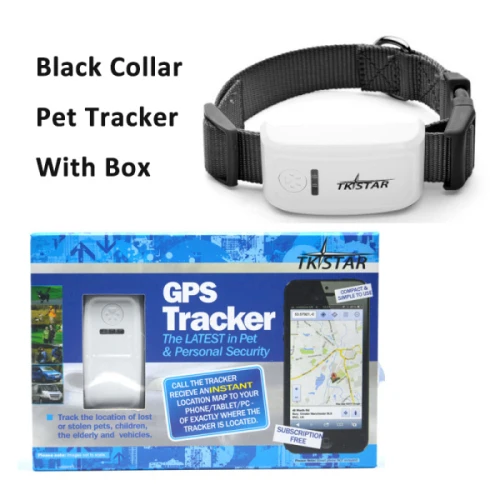 Маленький водонепроницаемый gps трекер для собак - Цвет: Black with box
