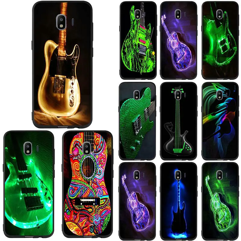 

Glowing Neon Guitar Outline For Samsung Galaxy A3 A5 A6 A7 A8 A9 J2 J3 J5 J6 J7 2017 2018 Shell Soft Silicone TPU Phone Cases