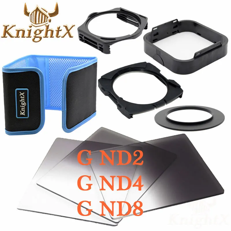 KnightX 49 мм 52 мм 58 мм 67 мм 72 мм 77 мм 82 мм кольцо держатель фильтра для cokin фильтр ND цветной фильтр для фотоаппарата Nikon Canon d5100 DSLR Объектив - Цвет: 8in1 B