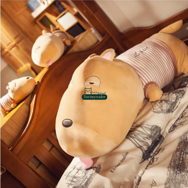 Dorimytrader cuddly cartoon dog plush toy stuffed soft animals dogs pillow anime doll present for kids and adult 37inch 95cm DY61772 (4)