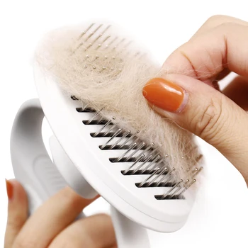 

Comfortable Pet Brush Grooming Dog Puppy Cat Washing Cheaning Stainless Steel Bath Brush Comb Dog Massage Shower