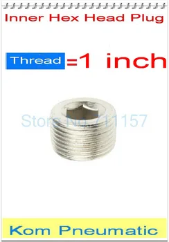

5pcs/lot Air Pneumatic Plug 1" inch bsp Male Thread Internal Inner Hex Head Pipe Plug Socket Connector Nickel Plated BD-10