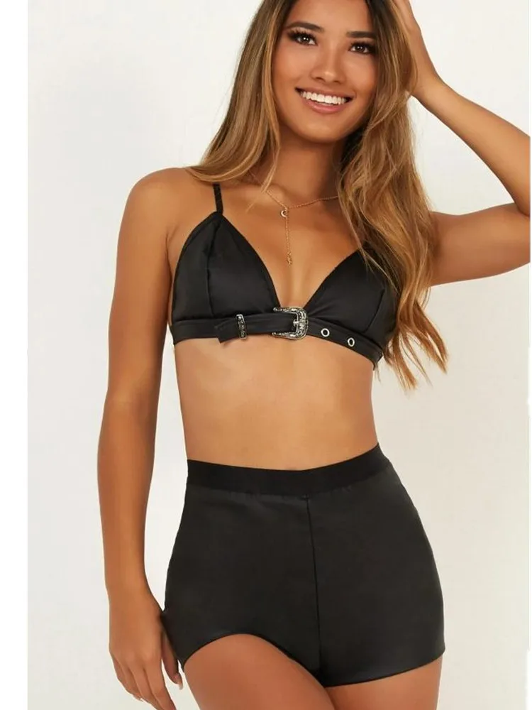 womens biker short set