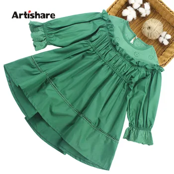 

Dress For Girls Lace Sleeve Vetement Children Girl Solid Dress Kids Long Sleeve Clothes For Girls 6 8 10 12 13 14 Year