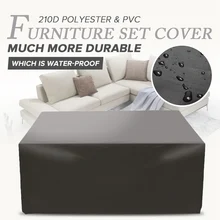 Чехол для уличной мебели, водонепроницаемый защитный набор для дивана, чехол для стула и стола, чехол для сада, патио, пляжа, защита от дождя, снега, пылезащитный чехол