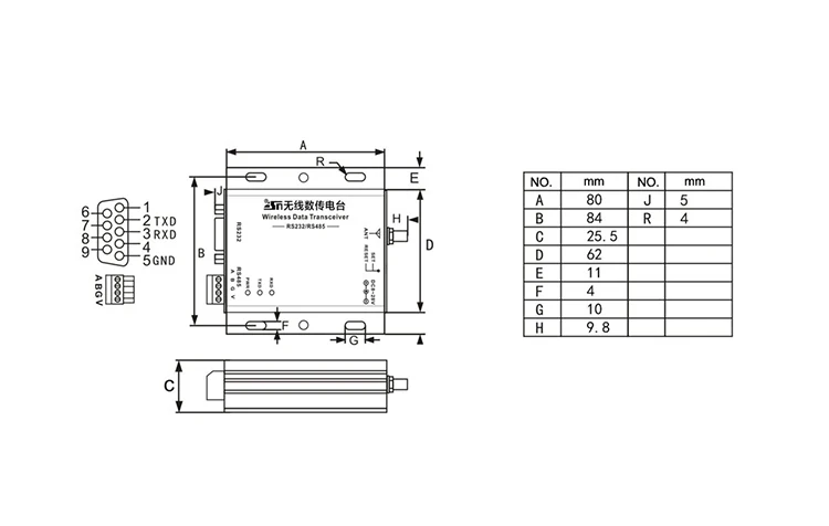 8km 433m Fec Wireless Lora Dtu Sx1278 Rs485 Rs232 Wireless Ax5043 Transmitter And 433mhz Rf Receiver Module