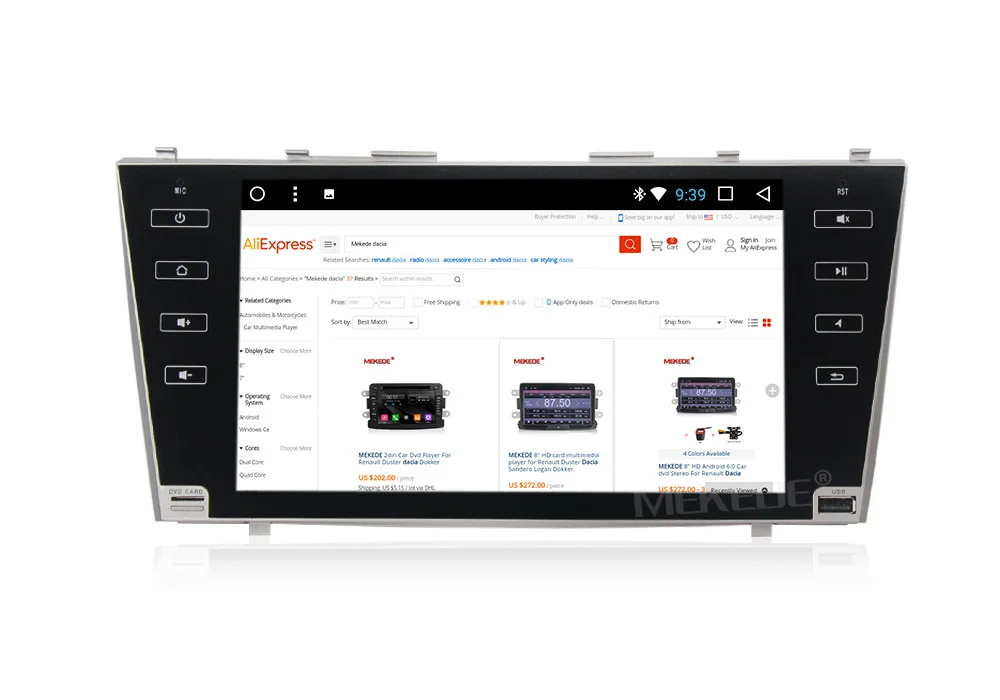 Sale Allwiner T3  9" 2g+16g 2 Din Car Dvd Android 7.1 For Toyota Camry 2007-2011 Radio Stereo Gps Navigation With Steering Wheel+MAP 12