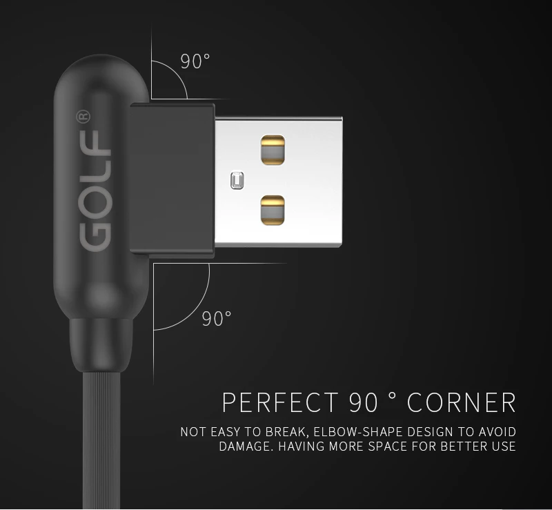 Гольф-USB кабель для зарядки и синхронизации данных шнур микро-usb кабель для Xiaomi 4 Redmi Note3 samsung S6 S7 LG G3 мобильный телефон на андроиде, Зарядное устройство провода