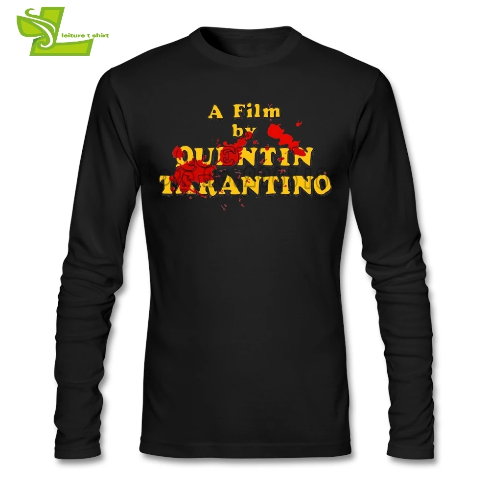 

A Film By Quentin Tarantino T Shirt Men Long Sleeve 100% Cotton Team Tee Male Tshirt Printed High Quality Loose Dad Tee Shirts