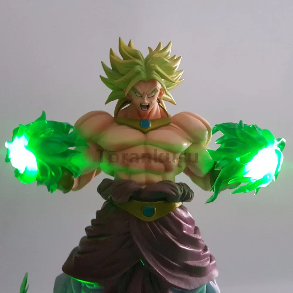 Dragon Ball Z Broly фигурки Супер Saiyan Green power светодиодный светильник аниме Dragon Ball Super Broly фигурка DBZ