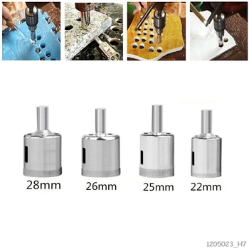 

5Pcs/Set Diamond Holesaw Drill Bit Tool For Ceramic Porcelain Glass Marble 22-28mm