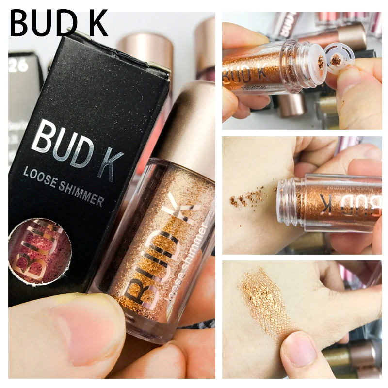 BUD K брендовые Роскошные светящиеся тени для век Цвет Косметика длительное